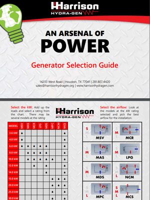 Generator Selection Guide