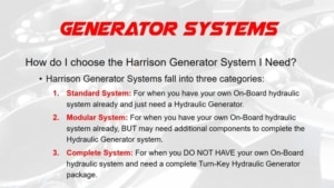 Harrison generator systems