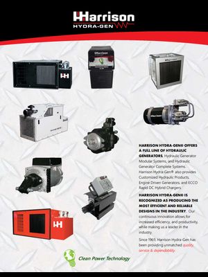 Harrison Hydraulic Generator Brochure
